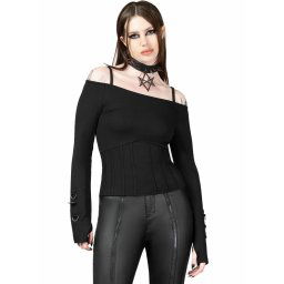 tričko dámské s dlouhým rukávem KILLSTAR - Desolate Cold - Black - KSRA008428