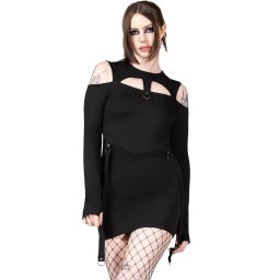 šaty dámské KILLSTAR - Sulphur Glow - Black - KSRA008435