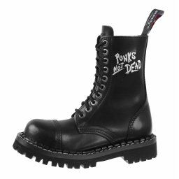 boty STEADY´S - 10 dírkové - Black - STE/10/119_Punks not dead