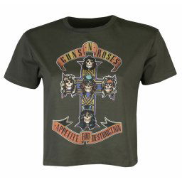 tričko dámské (top) Guns N Roses Appetite For Destruction - GREEN - ROCK OFF - GNRCT01LGR