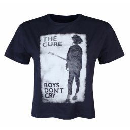 tričko dámské (top) The Cure - Boys Don't Cry B&W - NAVY - ROCK OFF - CURECT04LN