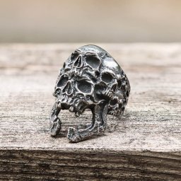 prsten Roaring Multifaceted Skull - 11084-SI-BXG
