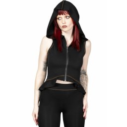 vesta dámská KILLSTAR - Furrows - Black - KSRA008915