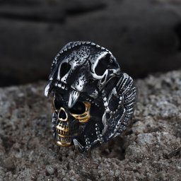 prsten Vintage Indian Jaguar - Warrior Skull - 24613408-JJ