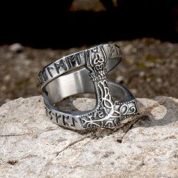prsten Norse Runes Thor’s Hammer - 11187-SI-BXG