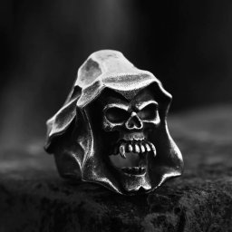 prsten Gothic The Death Skull - 11215-SI-BXG