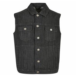 vesta pánská URBAN CLASSICS - Denim - TB514 - black washed