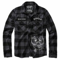 košile pánská BRANDIT - Motörhead - Checkshirt - 61005-black/grey Gingham-2