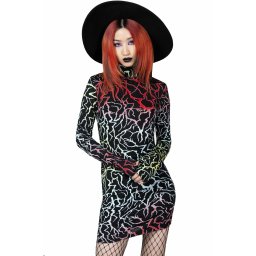 šaty dámské KILLSTAR - Raincloud - Black - KSRA008989