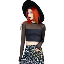 tričko dámské s dlouhým rukávem KILLSTAR - Ghoul Sweat - Black - KSRA008061