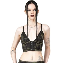 podprsenka dámská KILLSTAR - Forest Lush - Black - KSRA008811