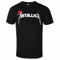 tričko pánské Metallica- Santa Hat Logo - Black - METTS65MB