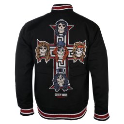 bunda pánská PRIMITIVE x GUNS N' ROSES - Cross Varsity - black - pa323150-blk
