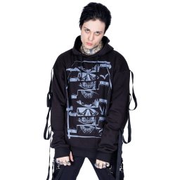 mikina pánská HEARTLESS - SINISTER SKULLS - BLACK - POI1297