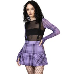 sukně dámská KILLSTAR - School Dayz - Purple Tartan - KSRA009445