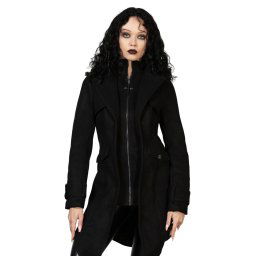 kabát dámský KILLSTAR - Deimos Nightmare - Black - KSRA009266