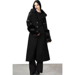 kabát dámský KILLSTAR - Madame Mayhem - Black - KSRA009268
