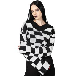 svetr dámský KILLSTAR - Wicked Games - Grey - KSRA009607