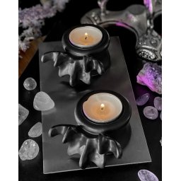 svícen (sada 2ks) KILLSTAR - Ossuary Tealight - Black - KSRA009315