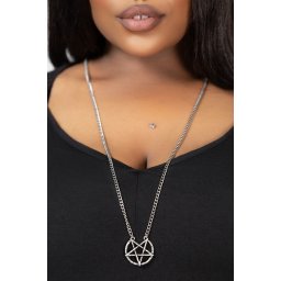 obojek KILLSTAR - Broken Seal Pentagram - Silver - KSRA009539