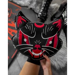 polštář KILLSTAR - Purr Evil Filled Shape - Red - KSRA009329