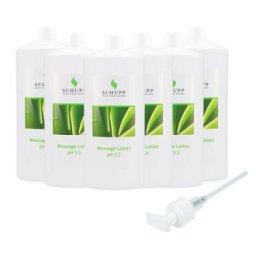 Masážní emulze pH 5,5, 6 x 1000 ml s dávkovačem