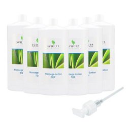 Masážní emulze Top, 6 x 1000 ml s dávkovačem