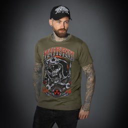 tričko pánské HYRAW - HELMET 2 KHAKI - W23-M03