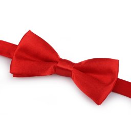 Saténový motýlek v krabičce, barva 2 (10x5 cm) červená