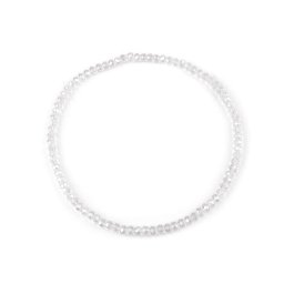 Náhrdelník pružný z broušených skleněných korálků, barva 1 transparent