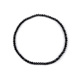 Náhrdelník pružný z broušených skleněných korálků, barva 5 černá
