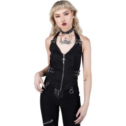 vesta dámská (korzet) KILLSTAR - Ravana Cross - Pinstripe - KSRA003367