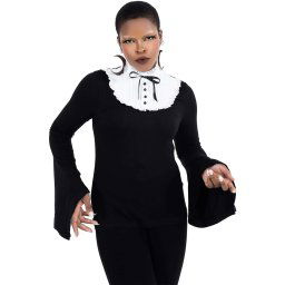 tričko dámské s dlouhým rukávem (halenka) KILLSTAR - Arch Duchess Top - Black - KSRA003399