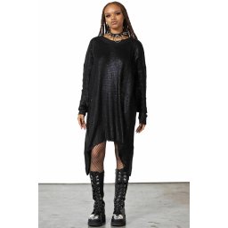 svetr KILLSTAR - Darkar Foil Knit - Pewter - KSRA005165