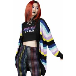 svetr (cardigan) KILLSTAR - Neon Rainbow - Rainbow - KSRA009009