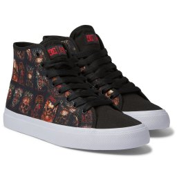 boty SLAYER - MANUAL HI - BLACK/WHITE PRINT - DC - ADYS300784-BWP