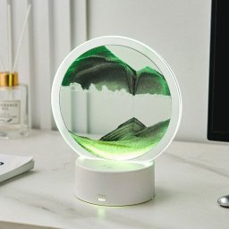 Písková lampa - relaxační barevná stolní RGB LED lampa s podsvícením přesýpací