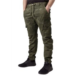 kalhoty pánské URBAN CLASSICS - Camo Cargo Jogging - olive camo - TB1611 - olive camo