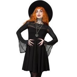 šaty dámské KILLSTAR - Struck By Night - Black - KSRA009756