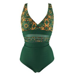 Hilda Green jednodílné plavky AG88141 3XL zelená