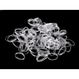 Malé gumičky do vlasů tranparentní / na balení, barva transparent
