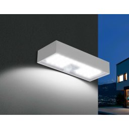 CENTURY venkovní nástěnné solární svítidlo LED DOMINO bílá 6W 4000K IP65
