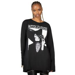 tričko unisex s dlouhým rukávem KILLSTAR - Wytch Gaze - Black - KSRA009498