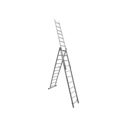 Žebřík Max DLE311 3x11 hliníkový, 3-dílný, výsuvný