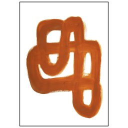Paper Collective designové moderní obrazy Orange Brush (120 x 168 cm)
