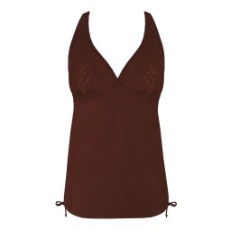 Bontea plavky tankiny tílko WH86003 3XL hnědá