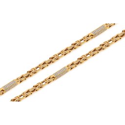 Pánský řetízek Královský vzor se zirkony 4 mm IZ30010