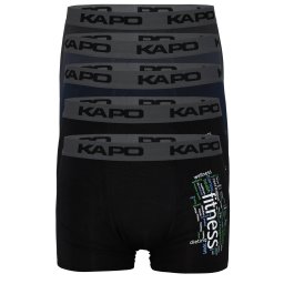 Fitness Kapo bamboo boxerky - pětibal XL vícebarevná