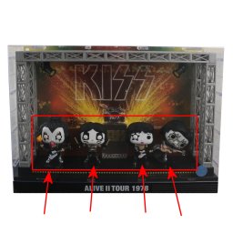 figurky (set) Kiss - POP! - Moments DLX - Alive II 1978 Tour - POŠKOZENÉ - MY629