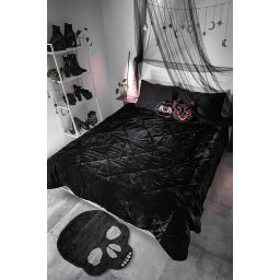 přehoz (deka) KILLSTAR - Jet Velvet - Black - KSRA009406